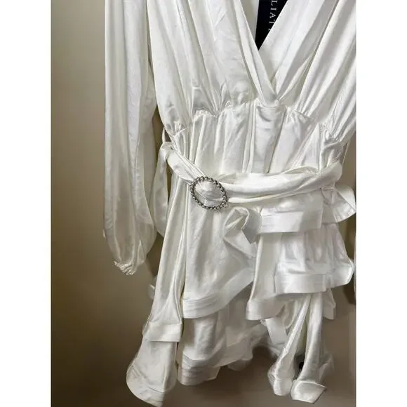 knee length dresses for ladies Carminia White Mini Dress